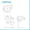 Lavabo sospeso 50 cm Geberit bianco lucido monoforo  Fantasia 