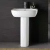 Lavabo con colonna Geberit 50 cm bianco lucido  Fantasia 