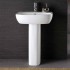 Lavabo con colonna Geberit 50 cm bianco lucido  Fantasia 