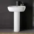 Lavabo con colonna Geberit 50 cm bianco lucido  Fantasia 