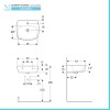 Lavabo con colonna Geberit 50 cm bianco lucido  Fantasia 