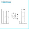 Lavabo con colonna Geberit 50 cm bianco lucido  Fantasia 