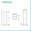 Lavabo con colonna Geberit 50 cm bianco lucido  Fantasia 