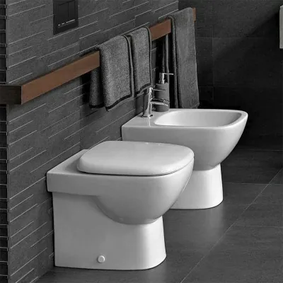 Sanitari filomuro Geberit scarico universale e copriwater  Fantasia 