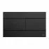 Placca cassetta wc Oli74 Plus slim in ABS nero Matt con doppio scarico 