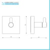 Set accessori a muro 6 pezzi in acciaio cromato e viti incluse  Easy 