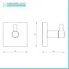 Set accessori a muro 6 pezzi in acciaio cromato e viti incluse  Easy 