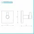Set accessori a muro 6 pezzi in acciaio cromato e viti incluse  Easy 