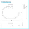 Set accessori a muro 6 pezzi in acciaio cromato e viti incluse  Easy 