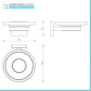 Set accessori a muro 3 pezzi in acciaio cromato e viti incluse  Easy 