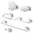 Set accessori a muro 6 pezzi in acciaio cromato e viti incluse  Velvet 
