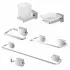 Set accessori a muro 6 pezzi in acciaio cromato e viti incluse  Velvet 