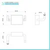 Set accessori a muro 6 pezzi in acciaio cromato e viti incluse  Velvet 