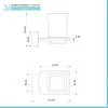 Set accessori a muro 6 pezzi in acciaio cromato e viti incluse  Velvet 