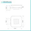 Set accessori a muro 6 pezzi in acciaio cromato e viti incluse  Velvet 