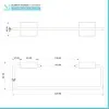 Set accessori a muro 6 pezzi in acciaio cromato e viti incluse  Velvet 