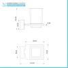 Set accessori a muro 3 pezzi in acciaio cromato e viti incluse  Velvet 