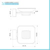 Set accessori a muro 3 pezzi in acciaio cromato e viti incluse  Velvet 