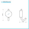 Set accessori a muro 6 pezzi in acciaio cromato e viti incluse  Plaza 