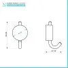Set accessori a muro 6 pezzi in acciaio cromato e viti incluse  Plaza 