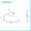 Set accessori a muro 6 pezzi in acciaio cromato e viti incluse  Plaza 