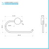 Set accessori a muro 6 pezzi in acciaio cromato e viti incluse  Plaza 