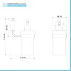 Set accessori a muro 3 pezzi in acciaio cromato e viti incluse  Plaza 