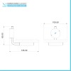 Set accessori a muro 3 pezzi in acciaio cromato e viti incluse  Plaza 