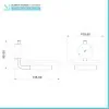 Set accessori a muro 3 pezzi in acciaio cromato e viti incluse  Plaza 