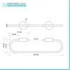 Set accessori a muro 5 pezzi in acciaio cromato e viti incluse  Plaza 