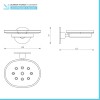 Set accessori a muro 6 pezzi in acciaio cromato e viti incluse  Idea 