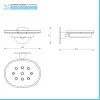 Set accessori a muro 6 pezzi in acciaio cromato e viti incluse  Idea 