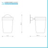Set accessori a muro 6 pezzi in acciaio cromato e viti incluse  Idea 