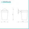 Set accessori a muro 6 pezzi in acciaio cromato e viti incluse  Idea 