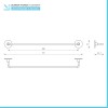 Set accessori a muro 6 pezzi in acciaio cromato e viti incluse  Idea 