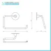 Set accessori a muro 6 pezzi in acciaio cromato e viti incluse  Idea 