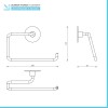 Set accessori a muro 5 pezzi in acciaio cromato e viti incluse  Idea 
