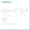 Set accessori a muro 5 pezzi in acciaio cromato e viti incluse  Idea 