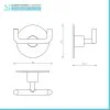 Set accessori a muro 5 pezzi in acciaio cromato e viti incluse  Idea 