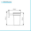 Set accessori a muro 6 pezzi in acciaio nero opaco e viti incluse  Chic Black 