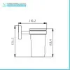 Set accessori a muro 6 pezzi in acciaio nero opaco e viti incluse  Chic Black 