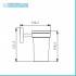 Set accessori a muro 6 pezzi in acciaio nero opaco e viti incluse  Chic Black 