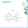 Set accessori a muro 6 pezzi in acciaio inox satinato e viti incluse  Galassia 