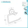 Set accessori a muro 6 pezzi in acciaio inox satinato e viti incluse  Galassia 