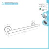 Set accessori a muro 6 pezzi in acciaio inox satinato e viti incluse  Galassia 