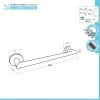 Set accessori a muro 6 pezzi in acciaio inox satinato e viti incluse  Galassia 