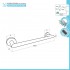Set accessori a muro 6 pezzi in acciaio inox satinato e viti incluse  Galassia 