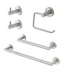 Set accessori a muro 5 pezzi in acciaio inox satinato e viti incluse  Galassia 