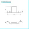 Set accessori a muro 6 pezzi in acciaio cromato e viti incluse  Futura 