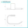 Set accessori a muro 6 pezzi in acciaio cromato e viti incluse  Futura 